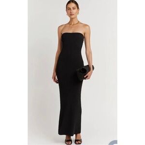 New Dissh Gomez Black Strapless Rib Dress Size Small​​​